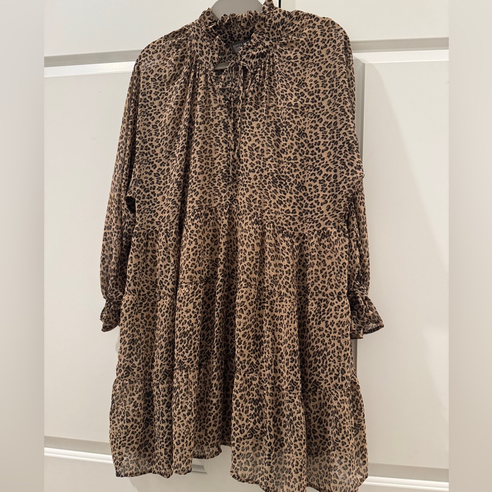 Dress Forum Leopard Print Dress - Brown and Black